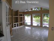 Family room that overlooks the canal behind the property