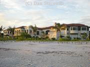 Beachfront mansion, near Blind Pass, on Sanibel. 