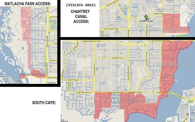 Sailboat access areas of Cape Coral Florida